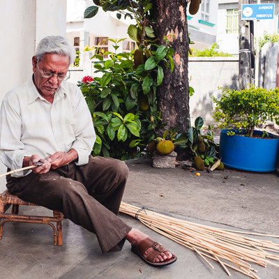 Rattan baskets with Moosbally