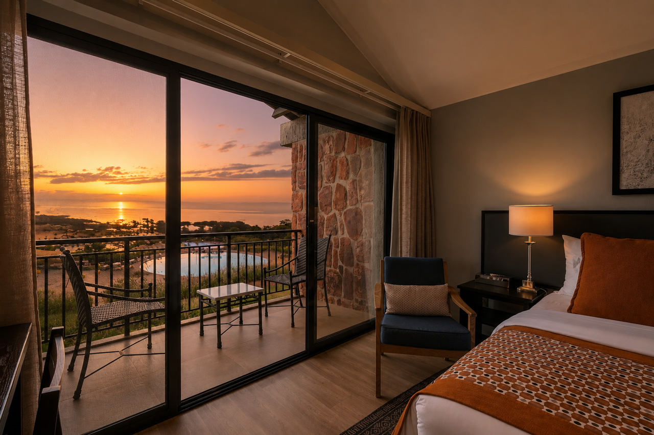 Forest View Room with private balcony and sunset views at SALT of Akagera.